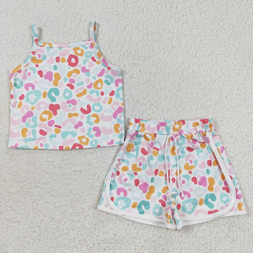 4.19 Sibling Baby Girls Summer Straps Shirts Shorts Clothes Sets