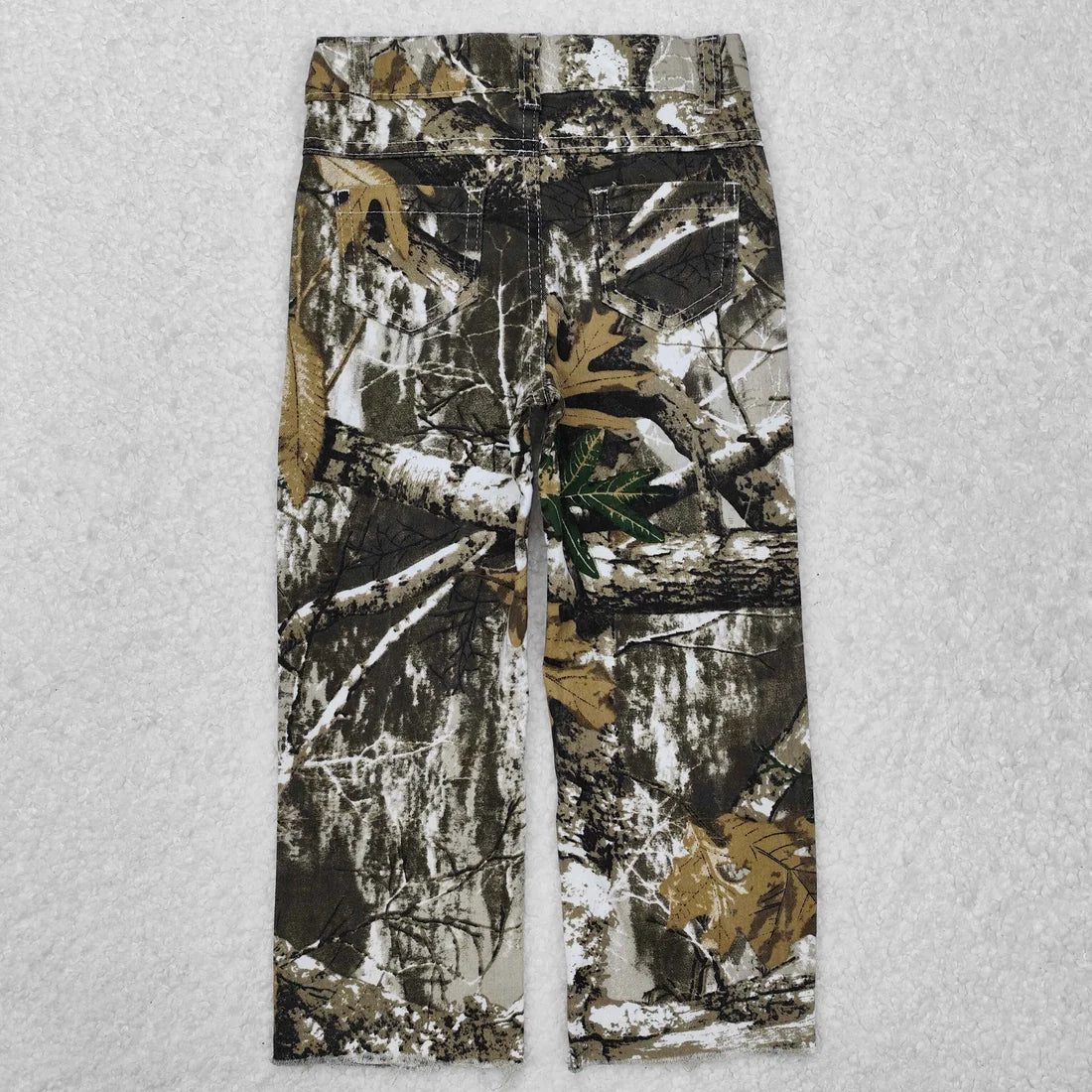L-3.7 P0410 Baby Boys Camouflage Real Tree Distressed Denim Pants