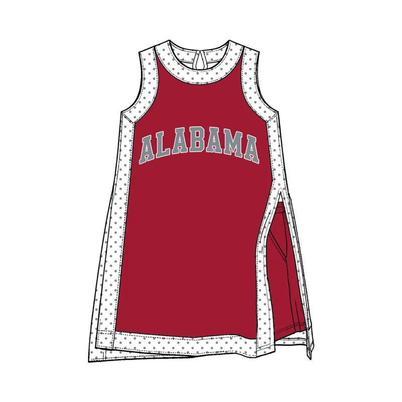 Custom Order Baby Girls Polka Dots Alabama Tunic Pockets Short Team Clothes Sets