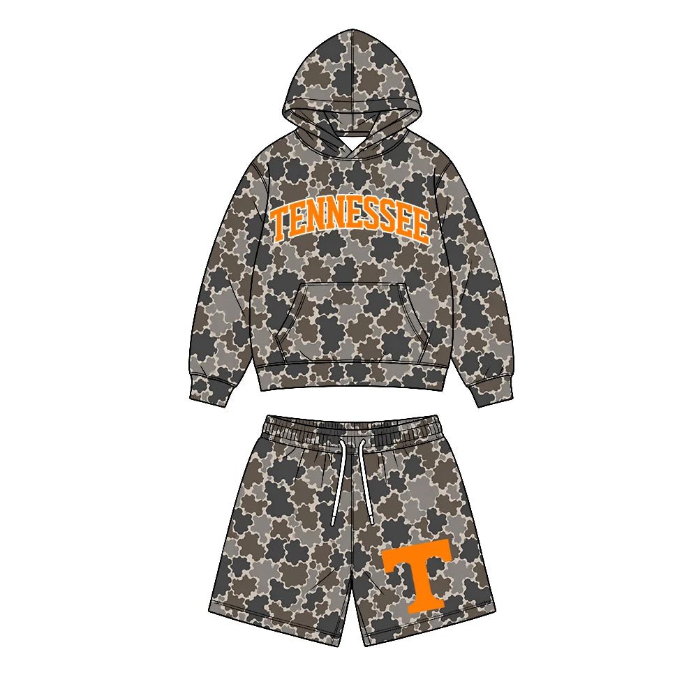 Custom Order Baby Boys Tennessee Camo Pockets Hoodie Shorts Team Clothes Sets