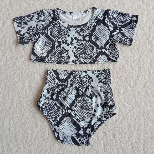 4.7 B12-12 Short snakeskin top briefs set