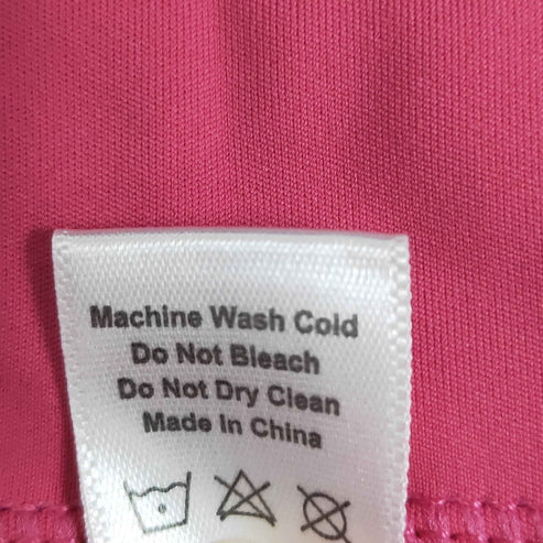 6.9 GSD2474 Baby Girls Pink Short Sleeves Button Yoga Knee Length Dress