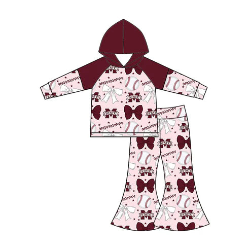 6.25 Custom Moq 3 each item Sibling Baby Girls Mississippi Team Romper Dress Clothes Sets