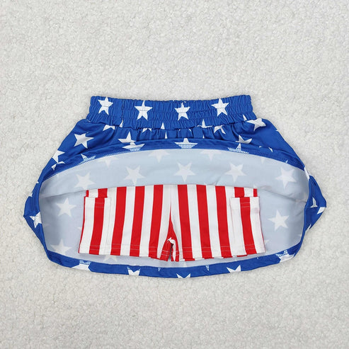 5.9 Sibling 3 Colors Baby Girls 4th Of July Summer Skorts Skirts