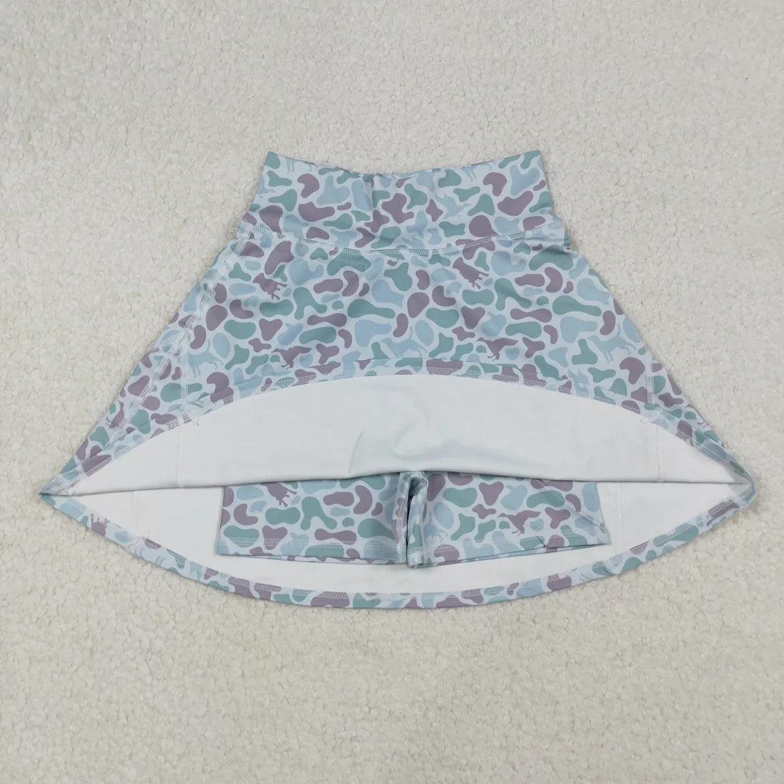 10.20 Mama and Me Adult Women Girls Western Green Camo Yoga Active Skirt Shorts Bottoms