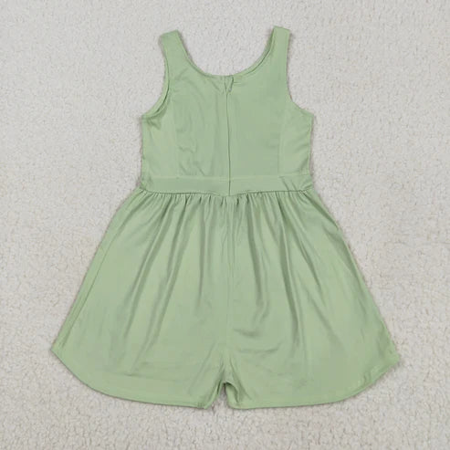 9.17 SR3021 Baby Girls Aqua Sleeveless Yoga Jumpsuit