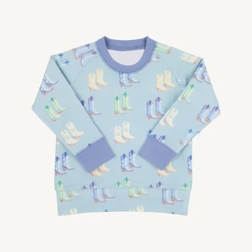 9.23 BT1370 Baby Boys Blue Long Sleeve Boots Tee Shirts Top Preorder