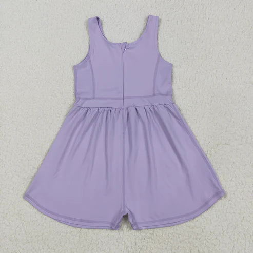 9.17 SR3020 Baby Girls Lavender Sleeveless Yoga Jumpsuit
