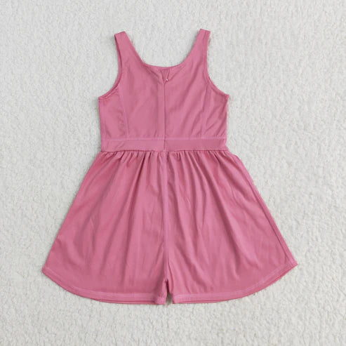 9.17 SR3024 Baby Girls Pink Sleeveless Yoga Jumpsuit