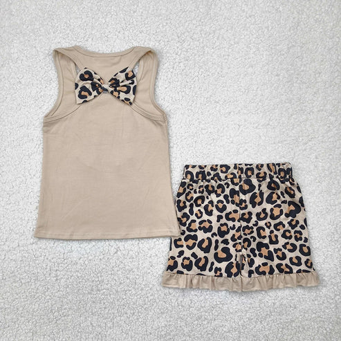 5.3 Sibling Embroidery Baby Girls Flower Bow Vest Top Ruffle Shorts Clothes Sets