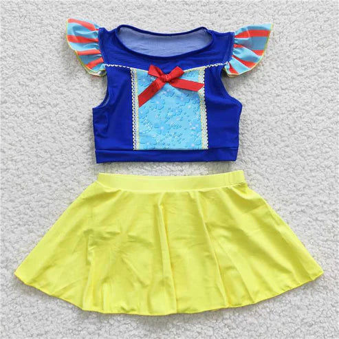 4.2 7 Colors Baby Girls Princess Two Pieces Beach Wear Swimsuits