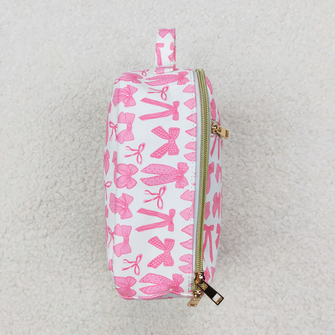 8.13 BA0284 Baby Girls Pink Bows Lunch Dinner Picnic Box Bags