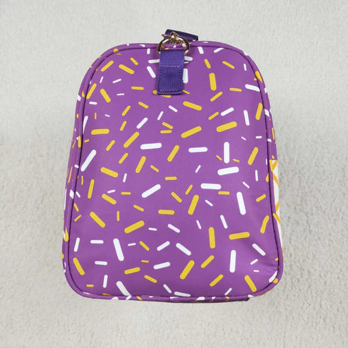 6.26 BA0321 Purple Ice Cream Drip Zipper Gym Bag