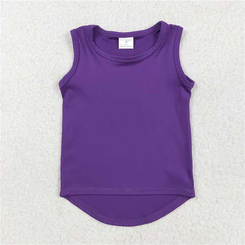 6.2 Sibling (1-4) Baby Girls Sleeveless Colorful Yoga Vests Top
