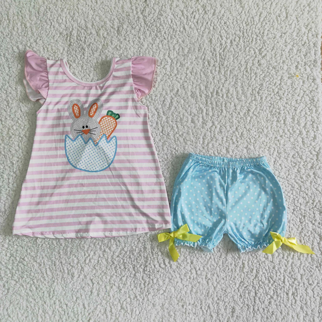 3.19 Sibling Baby Infant Girls Boys Easter Rabbit Bunny Rompers Outfits Sets