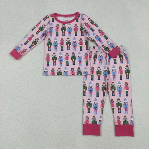 11.1  Sibling Baby Boys Girls Soldiers Checked Christmas Ruffle Knee Length Dress Pajamas Sets Footie Rompers