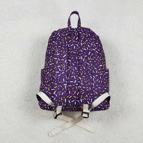11.8 BA0327 Baby Kids Purple Team Zipper School Back Bags