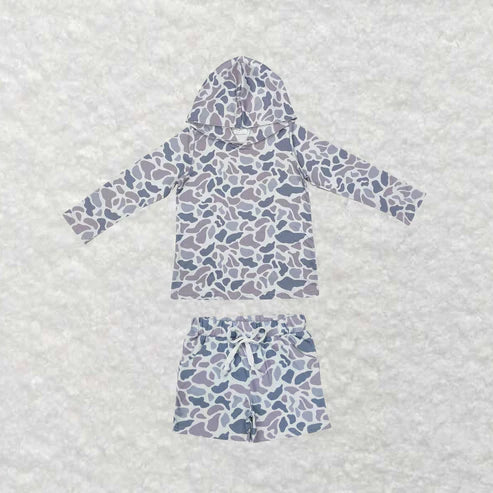 11.1 Sibling Baby Boys Camo Hoodies Top Pockets Shorts Southern Clothes Sets