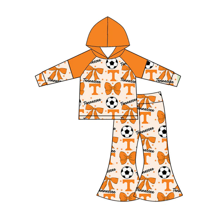 6.25 Custom Moq 3 each item Sibling Baby Girls Tennessee Team Romper Dress Clothes Sets