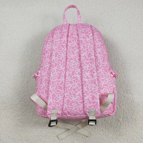 8.13 BA0308 Baby Girls Pink Bows Plaid Ruffle School Bags
