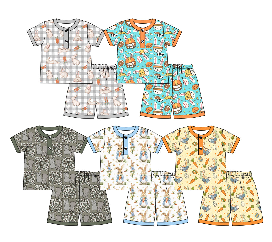 26.1.5 Custom MOQ:3 or 5 pcs each design milk silk Sibling baby boy clothes short sleeve shorts sets 5
