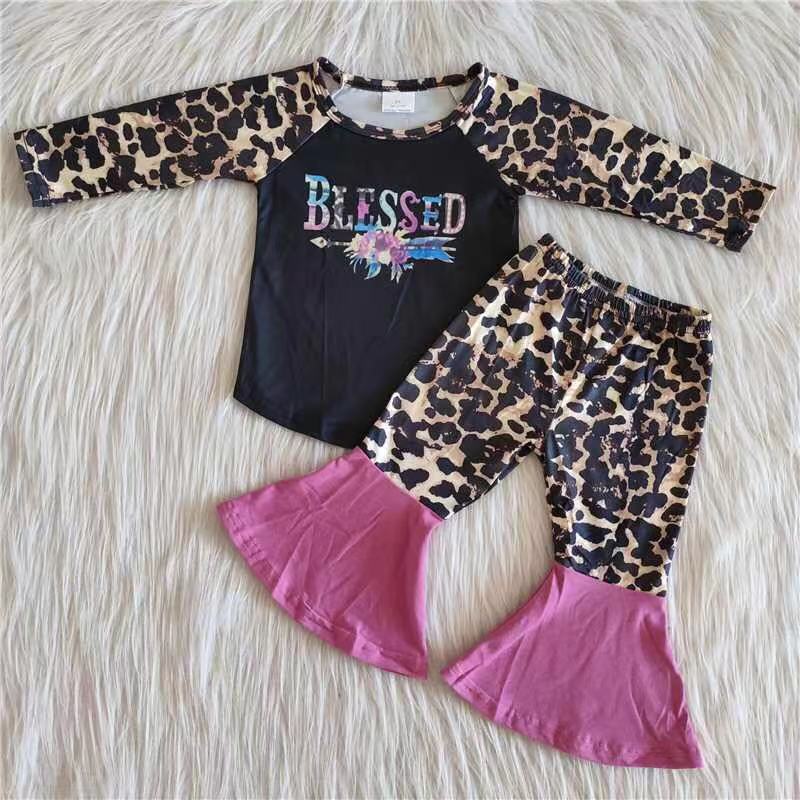 9.5 RTS NO MOQ ETA 5/7days arrived 6 A14-12 Blessed Black leopard print suit