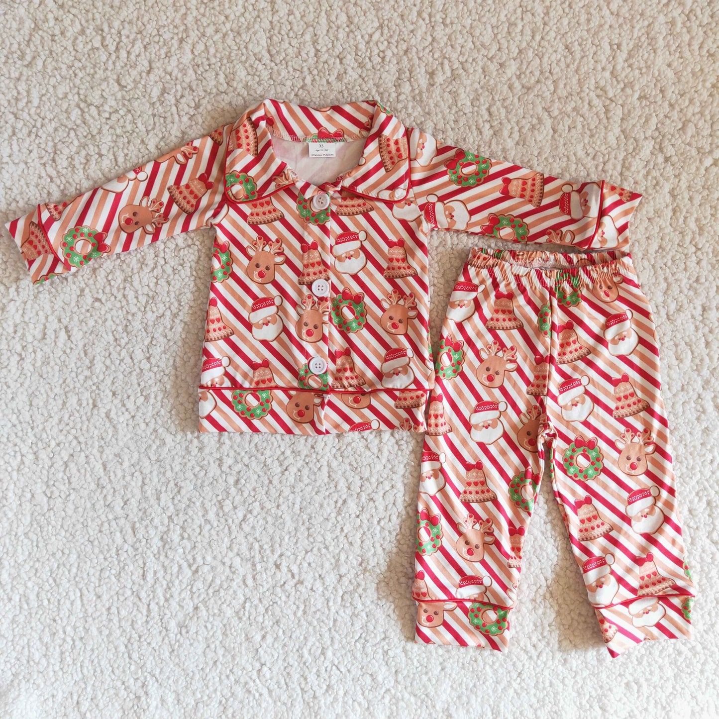 11.17 RTS NO MOQ(In Stock) 6 A22-19 Boys outfit Christmas Long Sleeve Long Pants Pajamas