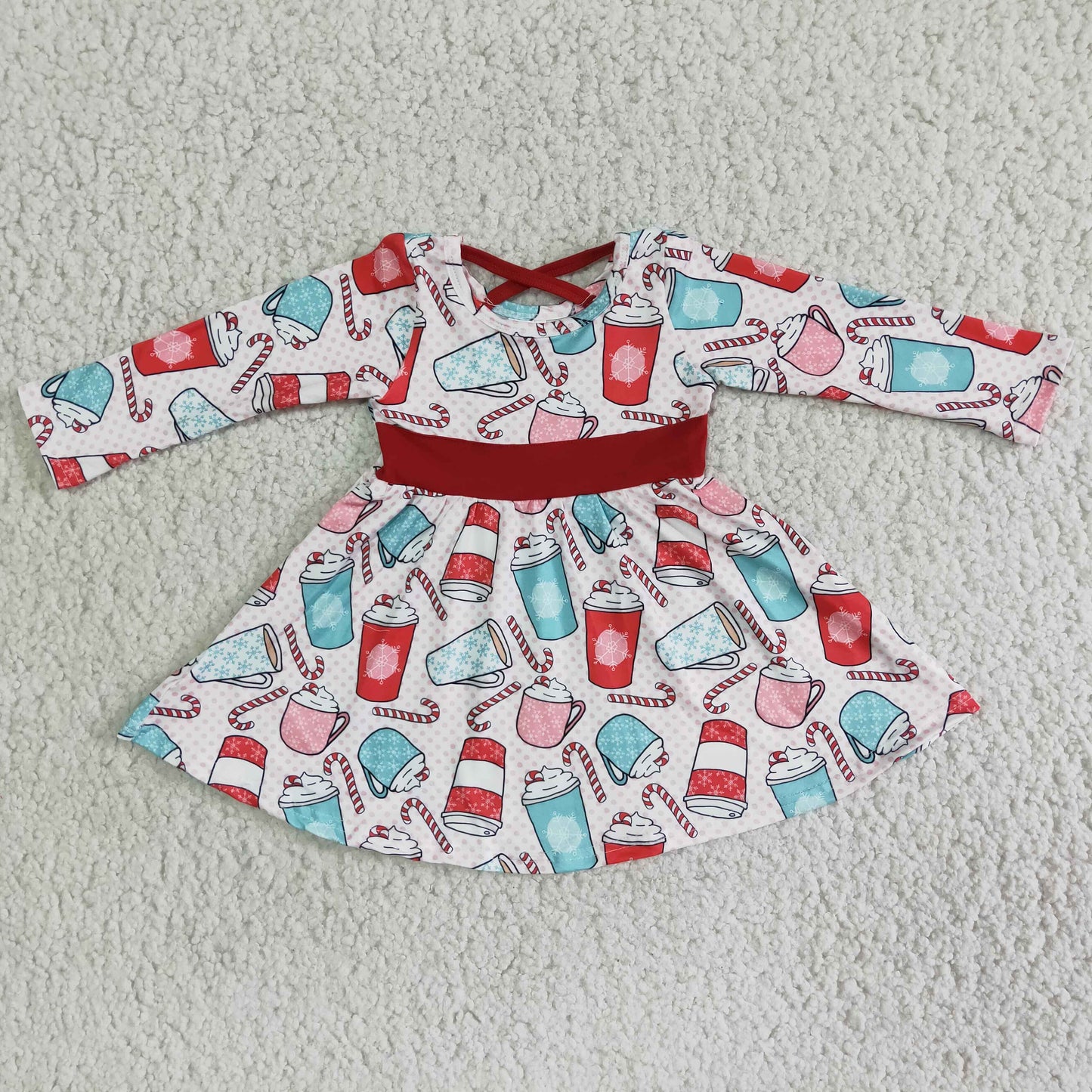 11.17 RTS NO MOQ(In Stock) 6 B12-19 cup long sleeve dress