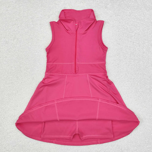 4.19 Sibling 8 Colors Baby Girls Athletic Zip Active Wear Work Out Dresses