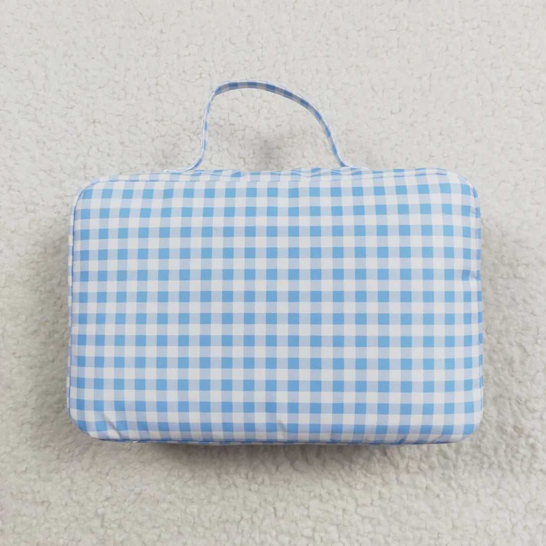 3.10 BA0089 Blue and white checkered lunch box bag