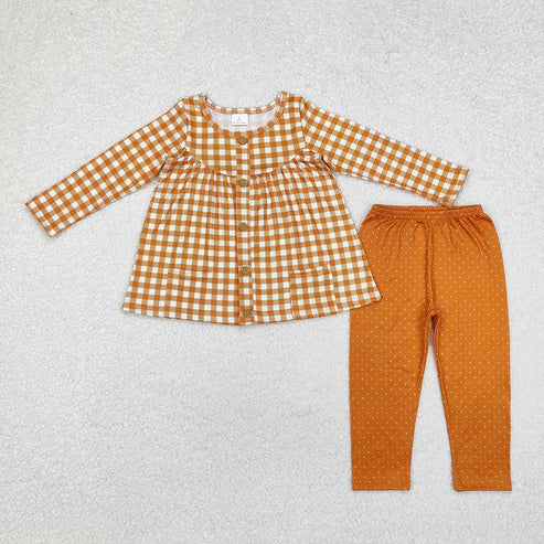 6.26 Sibling Baby Girls Fall Floral Pocket Tunic Legging Pants Clothing Sets
