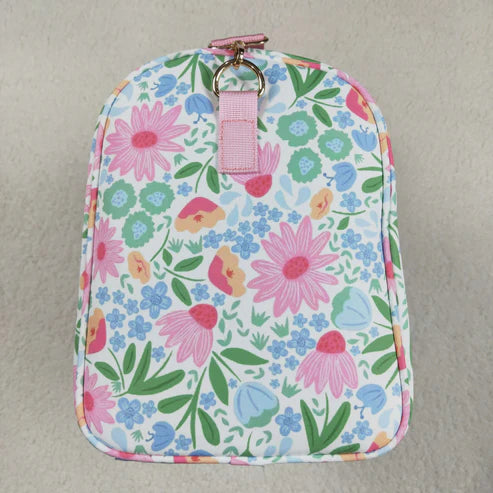 4.28 BA0290 Pink Ruffle Floral Print Gym Duffle Bag