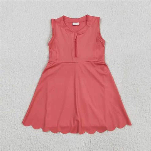 5.21 Sibling Baby Girls Yoga Zip Active Wear Skort Knee Length Dresses