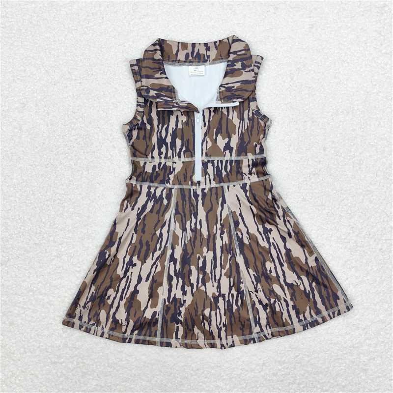 L-3.3 Baby Girls Sibling Zipper Yoga Knee Length Active Wear Athletic Dresses
