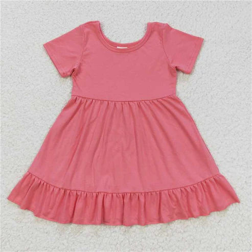4.29 Sibling Baby Girls Round Collar Ruffle Knee Length Dresses