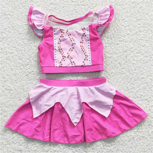 4.2 7 Colors Baby Girls Princess Two Pieces Beach Wear Swimsuits