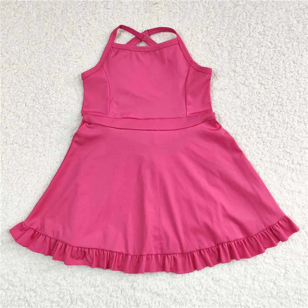 L-3.6 Baby Girls Sibling Knit Knee Length Active Wear Athletic Dresses