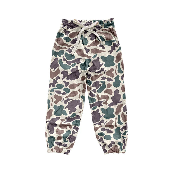 7.22 P0697 Baby Boys Green Hunting Camo Bottoms Jogger Pants Preorder