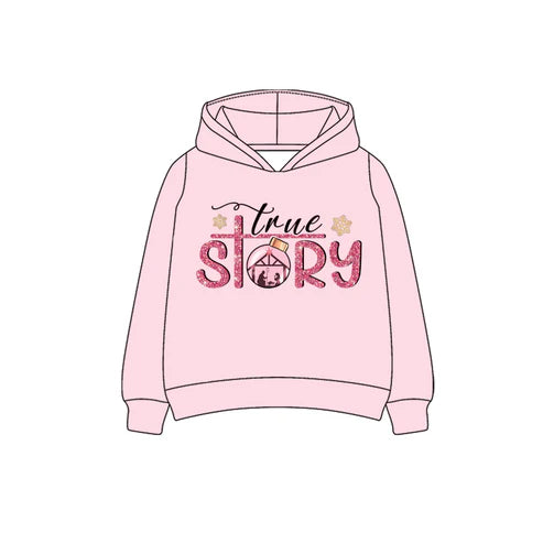 7.14 GT1098 Baby Girls Long Sleeves True Story Hoodies Top Preorder