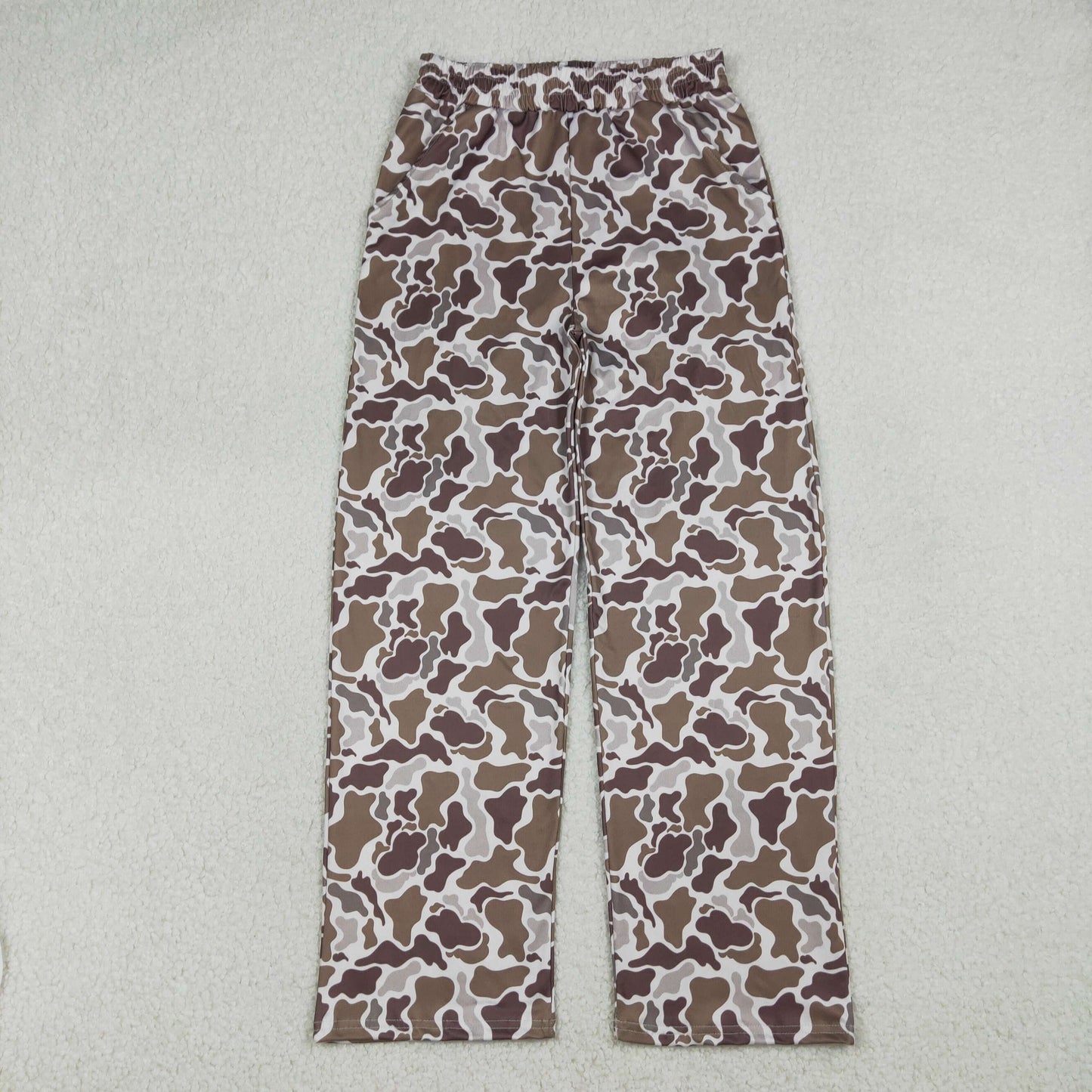 RTS NO MOQ(In Stock) P1000 Adult Women's Pocket Brown Camouflage Beige Pants