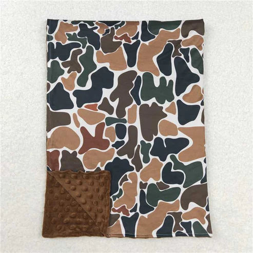 3.10 Baby Toddler Children Hunting Sibling Camo Minky Blankets