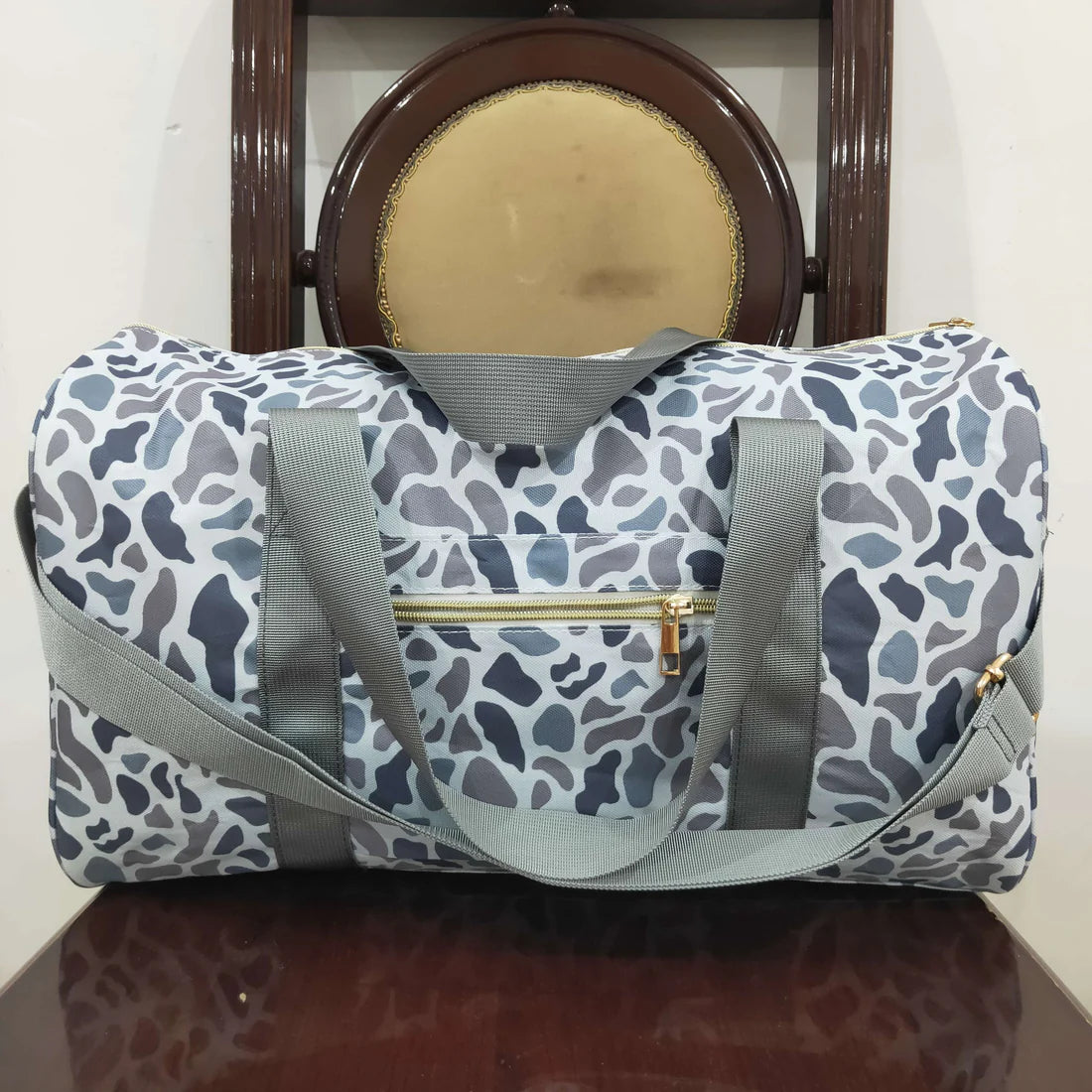 BA0262 Tote Bag Camouflage Gray Gym Bag Handbag