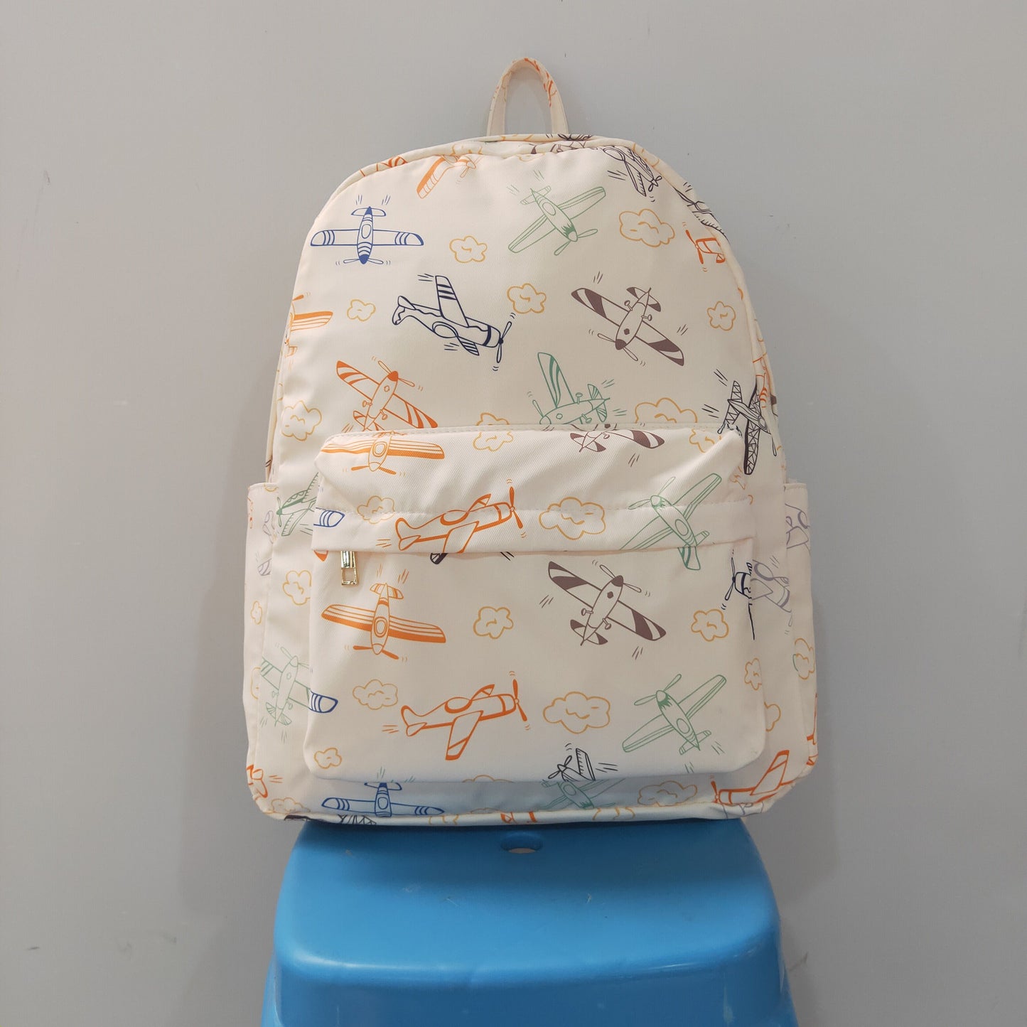 BA0220 Baby Kids Colorful Planes Clouds School Backpack Back Bags