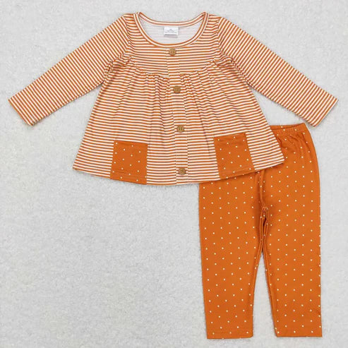 6.26 Sibling Baby Girls Fall Floral Pocket Tunic Legging Pants Clothing Sets