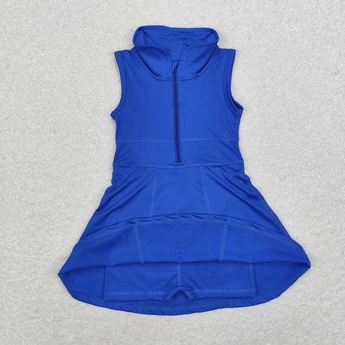 4.19 Sibling 8 Colors Baby Girls Athletic Zip Active Wear Work Out Dresses