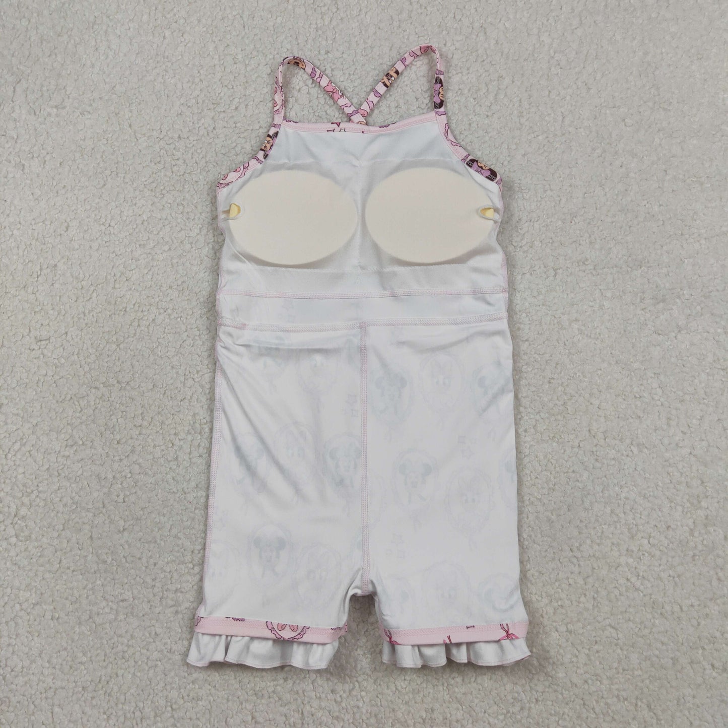 GSD3915 Kids Baby Girls Strap Cartoon Mouse Ducks Yoga Active Knee Length Dresses