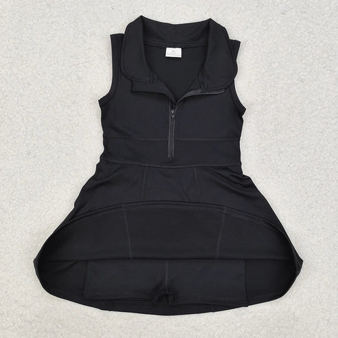 4.19 Sibling 8 Colors Baby Girls Athletic Zip Active Wear Work Out Dresses