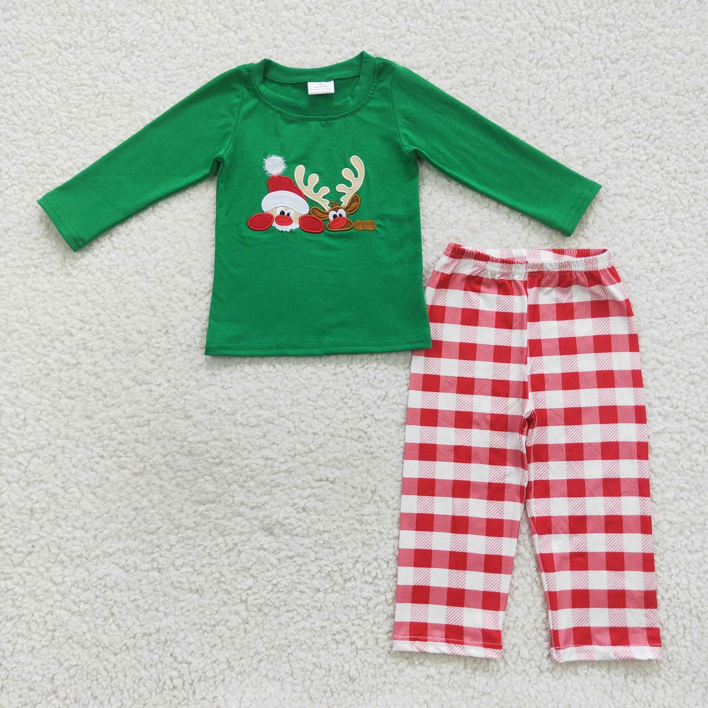 12.2 BLP0203 Baby Boys Christmas Reindeer Shirt Pants Clothes Set