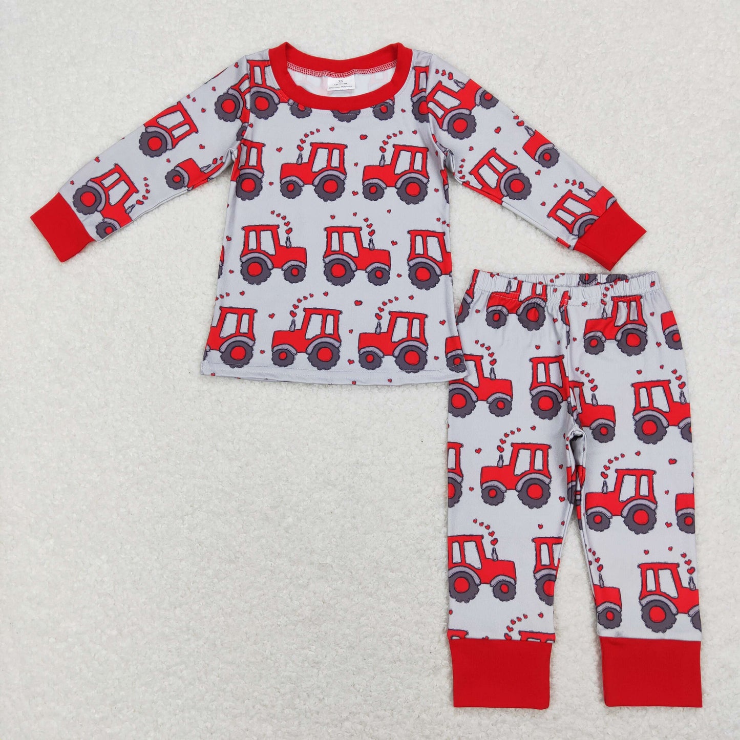 RTS NO MOQ(In Stock) BLP0449 baby boy clothes valentine Long-Sleeve pants sets