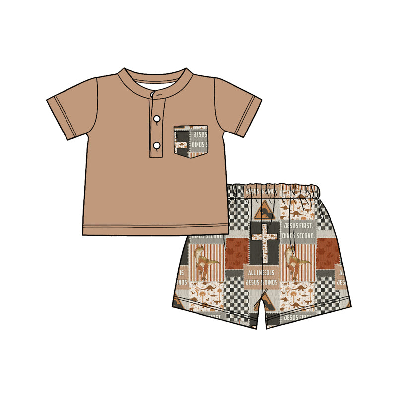 Pre-order no moq BSSO1858 pre-order baby boy clothes easter short sleeve summer shorts outfit-26.1.7